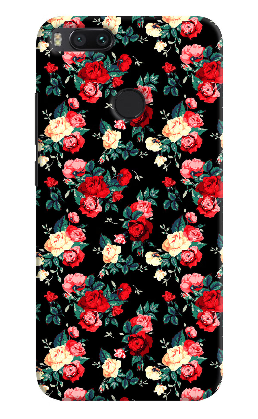 Rose Pattern Mi A1 Back Cover, Hard case