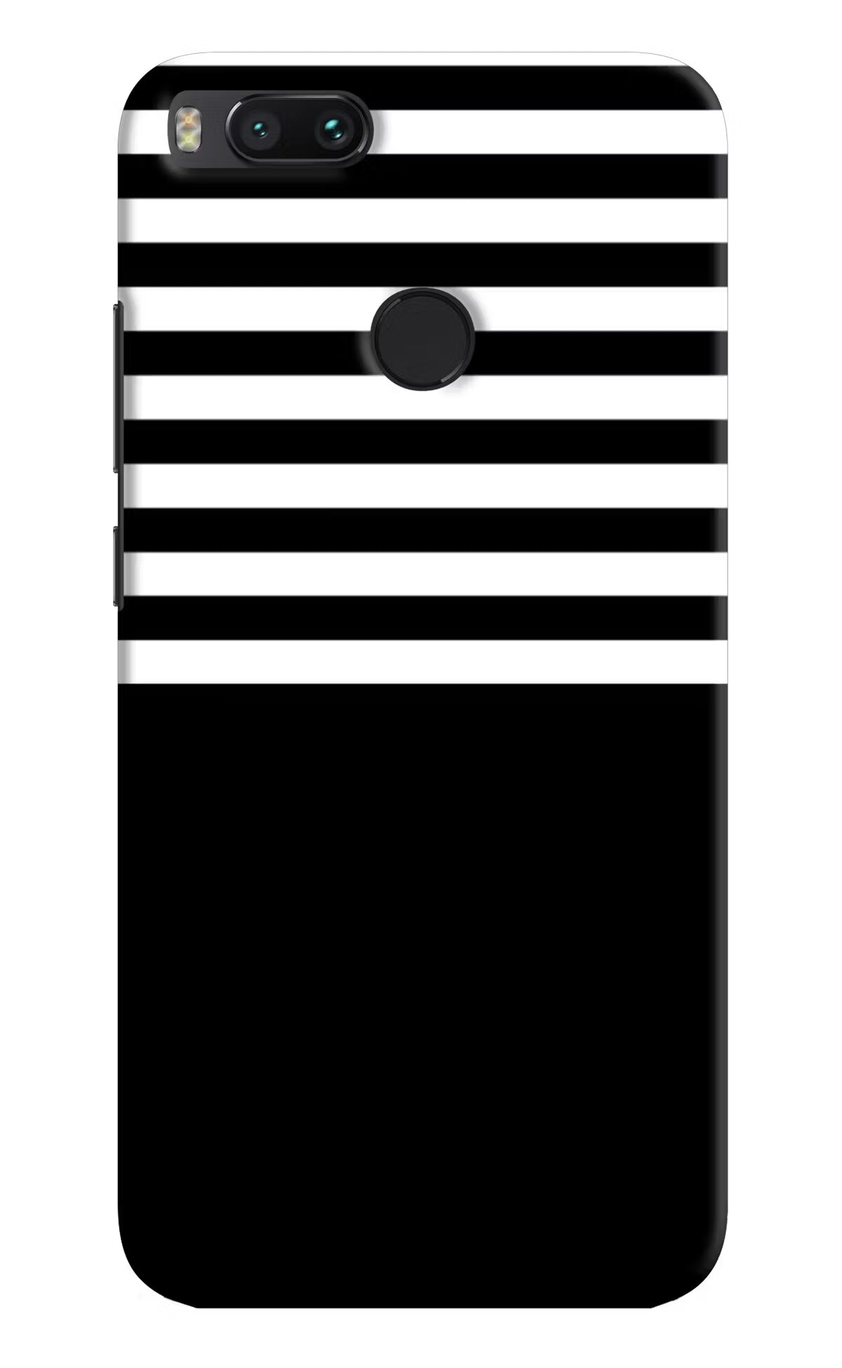 Black and White Print Mi A1 Hard Case Back Cover by Casekaro
