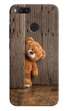 Teddy Wooden Mi A1 Hard Case Back Cover by Casekaro