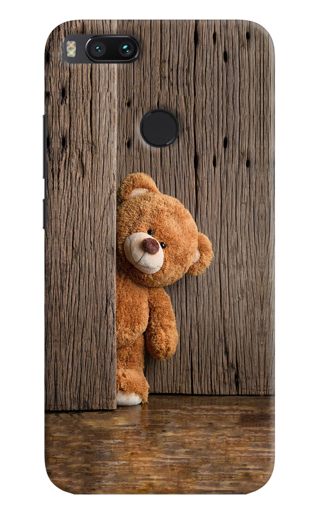 Teddy Wooden Mi A1 Hard Case Back Cover by Casekaro