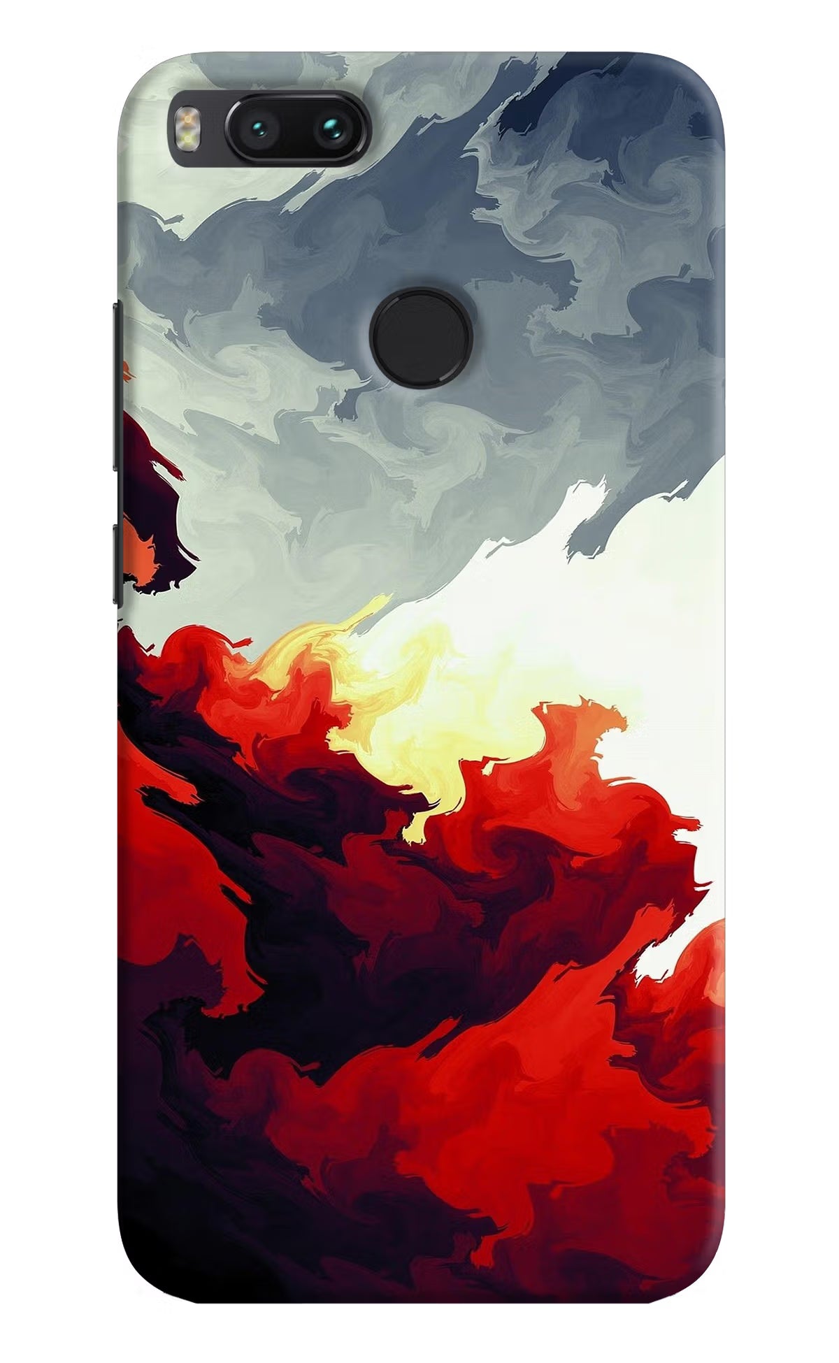 Fire Cloud Mi A1 Hard Case Back Cover by Casekaro