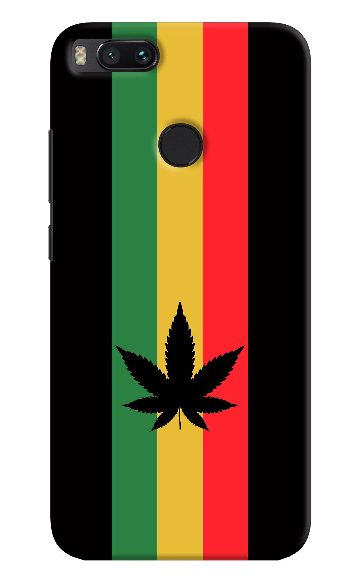 Weed Flag Mi A1 Hard Case Back Cover by Casekaro