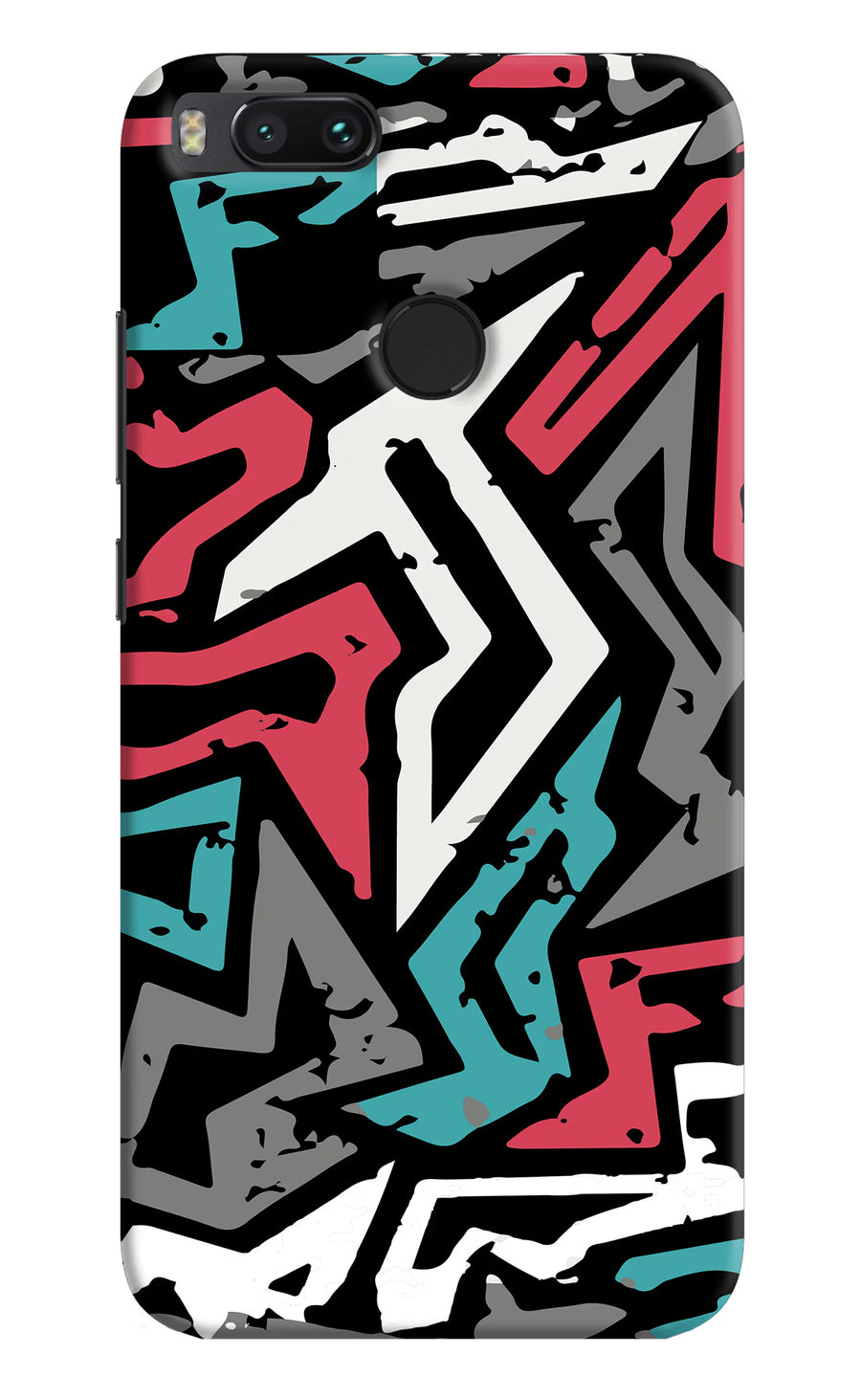 Geometric Graffiti Mi A1 Back Cover, Hard case