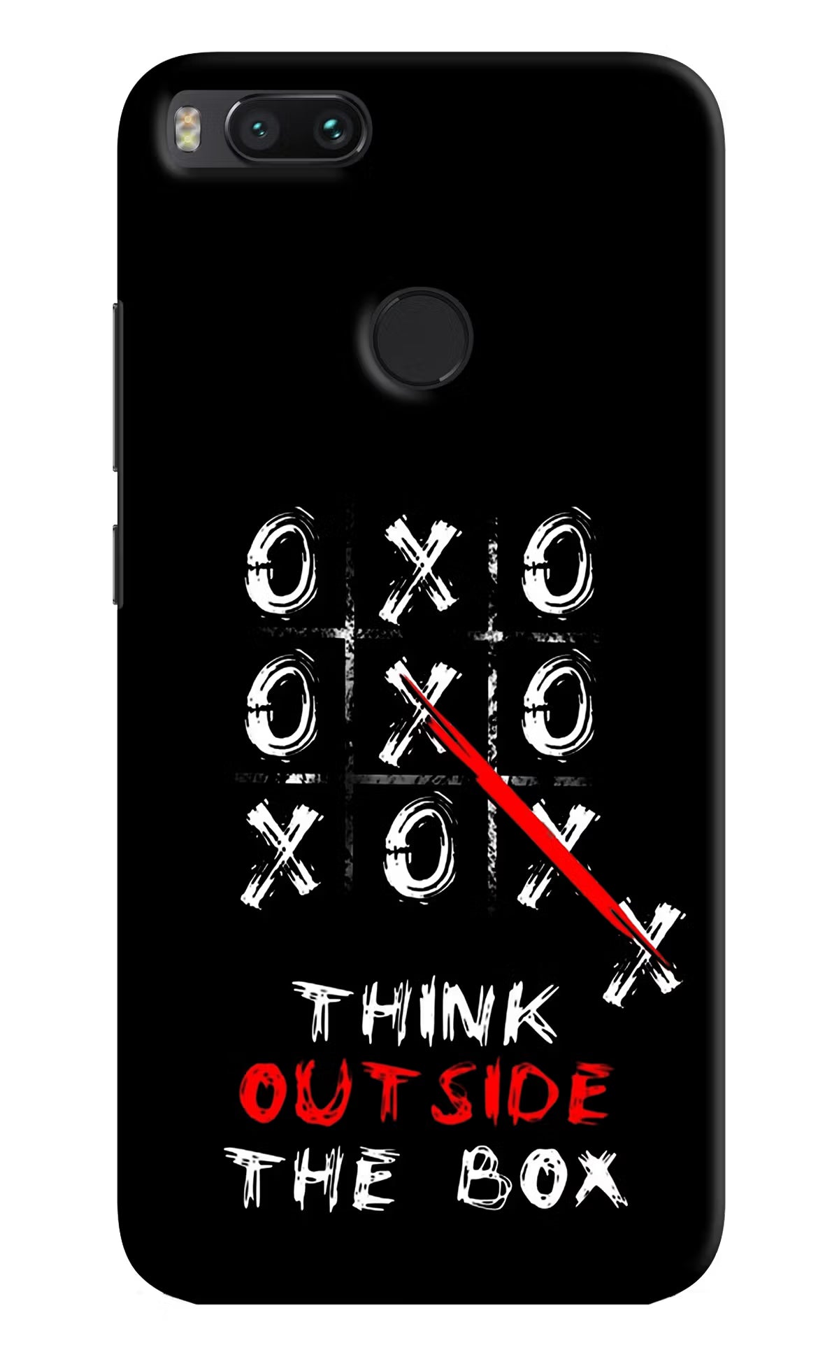 Think out of the BOX Mi A1 Hard Case Back Cover by Casekaro
