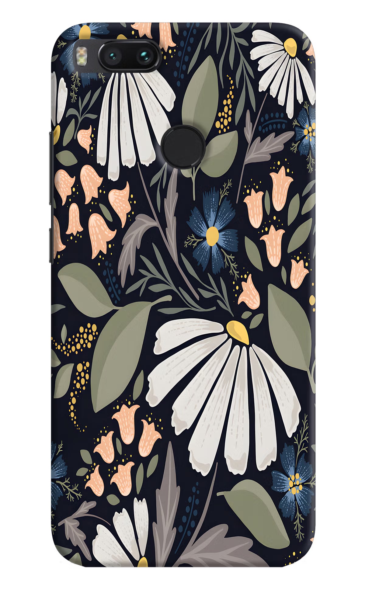 Flowers Art Mi A1 Hard Case Back Cover by Casekaro