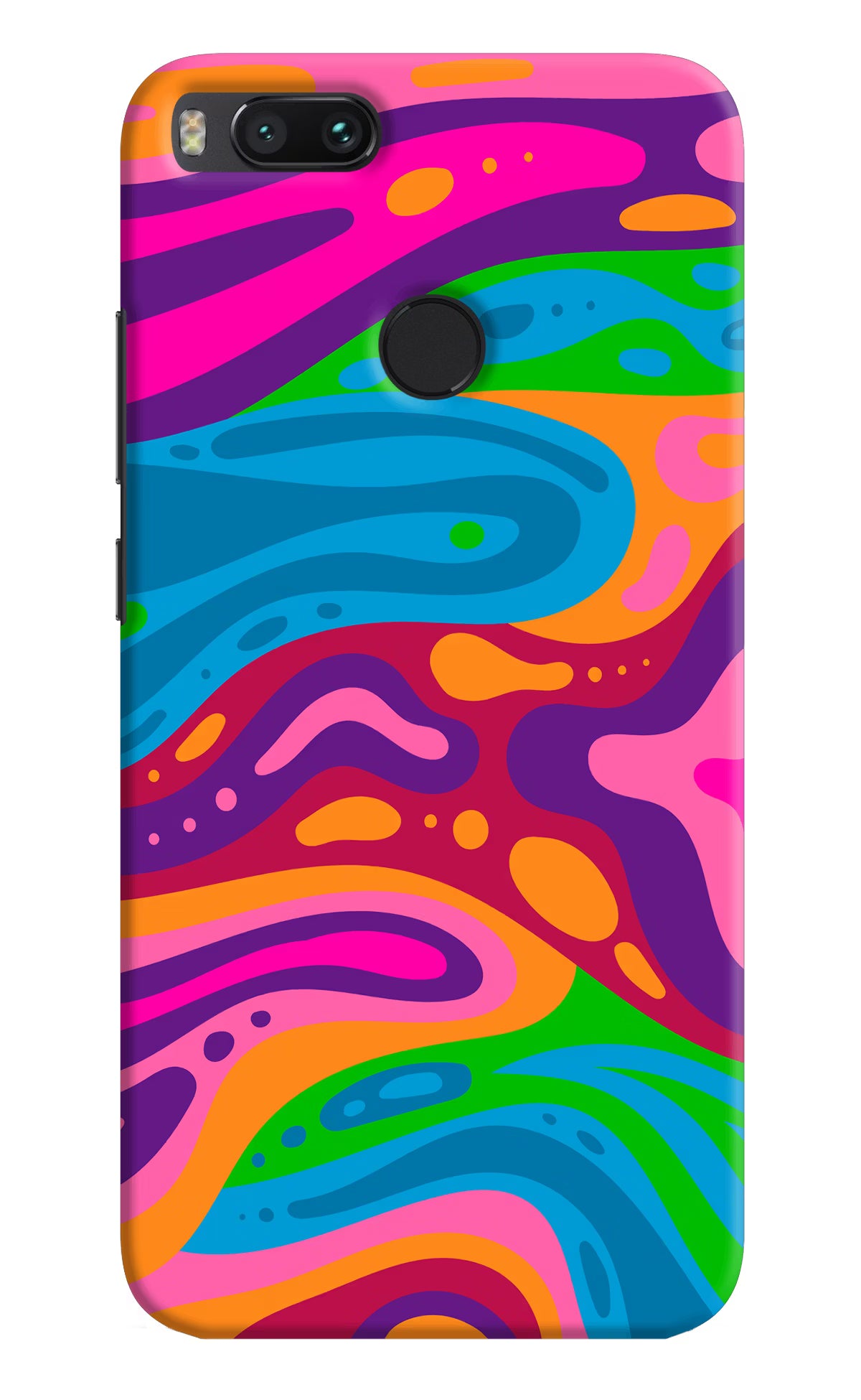 Trippy Pattern Mi A1 Hard Case Back Cover by Casekaro