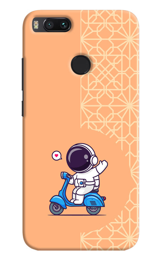 Cute Astronaut Riding Mi A1 Hard Case Back Cover by Casekaro