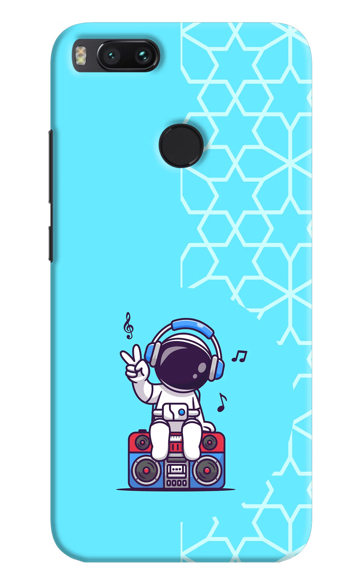 Cute Astronaut Chilling Mi A1 Hard Case Back Cover by Casekaro