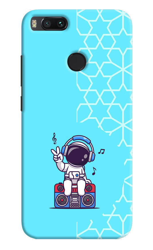 Cute Astronaut Chilling Mi A1 Hard Case Back Cover by Casekaro