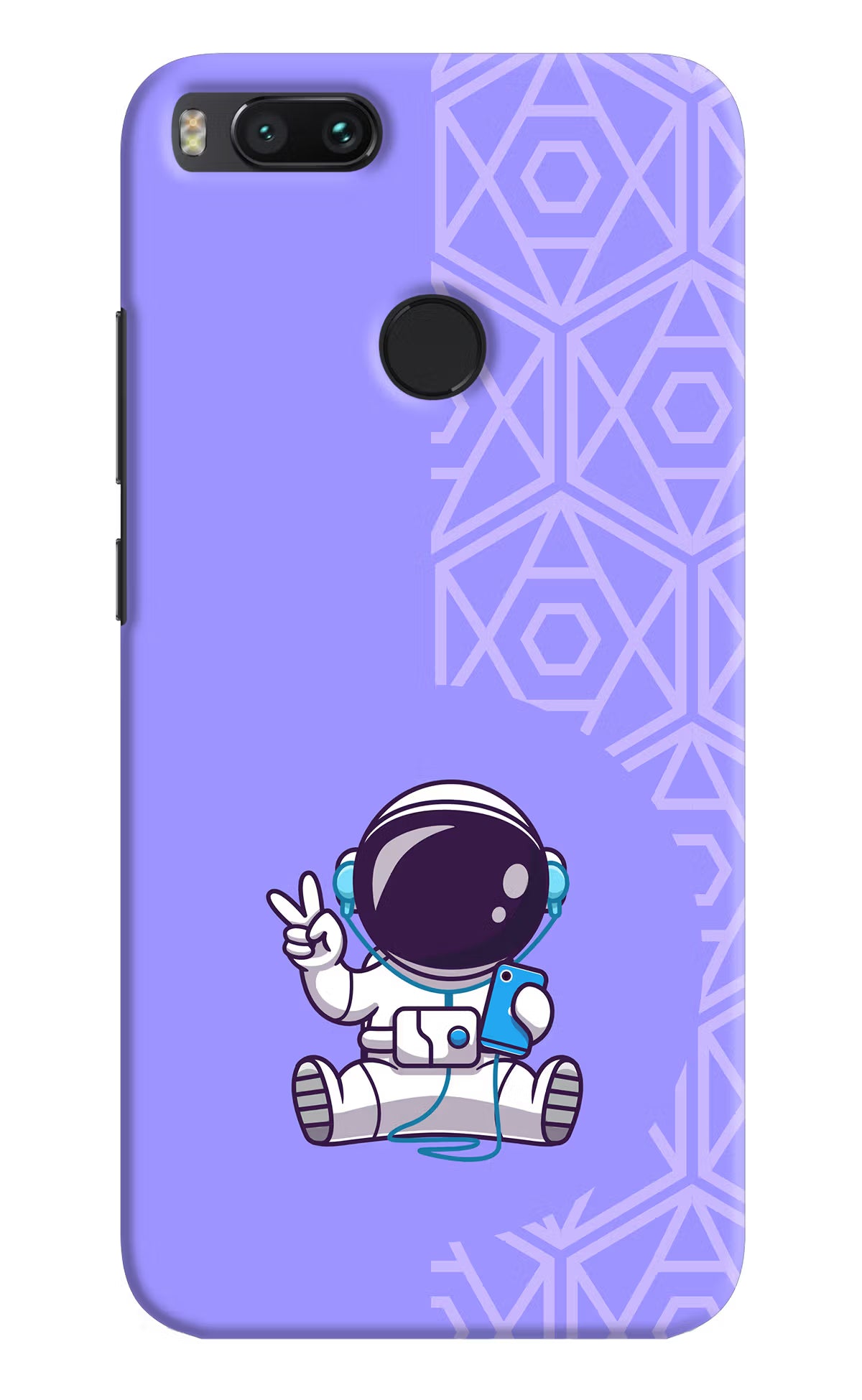 Cute Astronaut Chilling Mi A1 Hard Case Back Cover by Casekaro