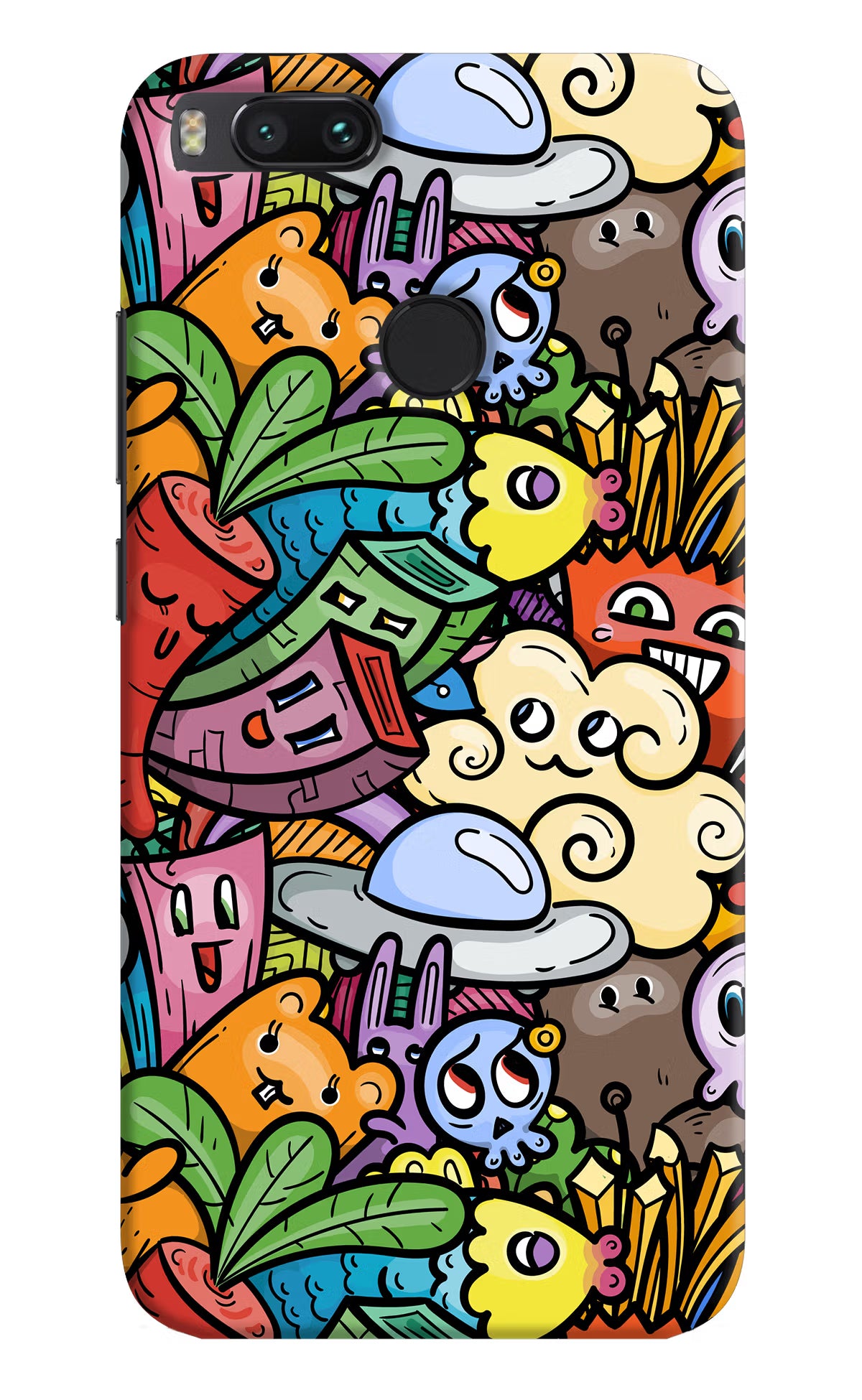 Veggie Doodle Mi A1 Hard Case Back Cover by Casekaro