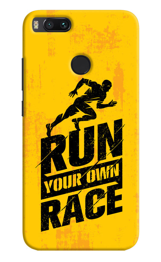 Run Your Own Race Mi A1 Hard Case Back Cover by Casekaro