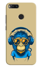 Monkey Headphone Mi A1 Hard Case Back Cover by Casekaro