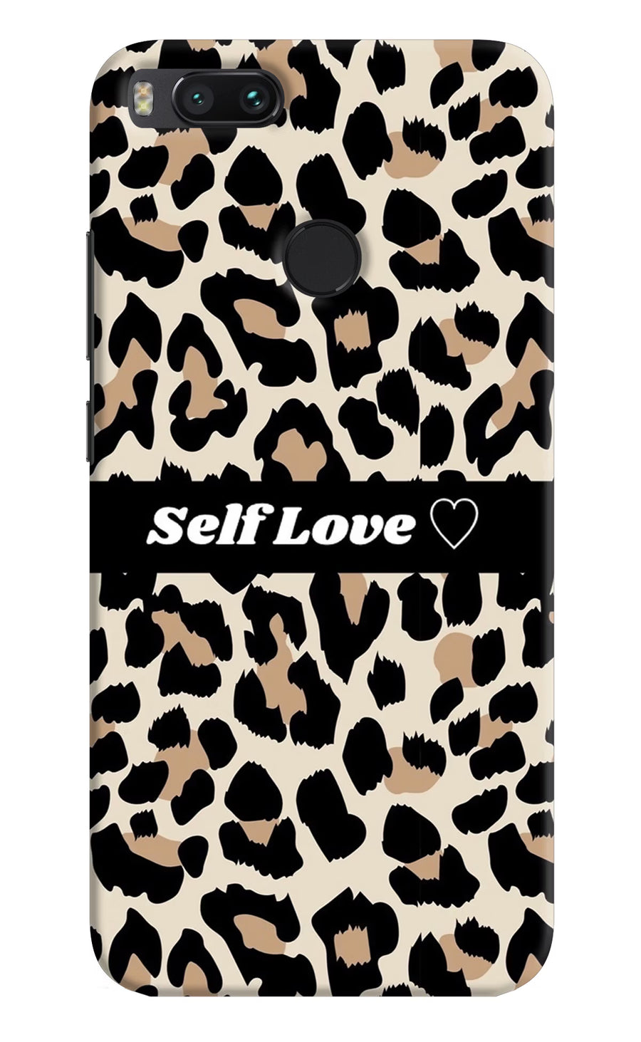 Leopard Print Self Love Mi A1 Back Cover, Hard case