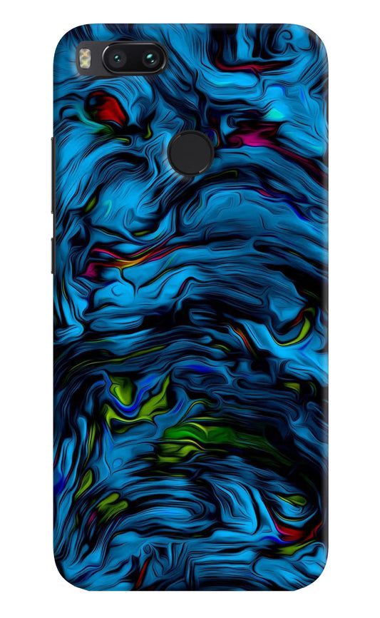 Dark Blue Abstract Mi A1 Hard Case Back Cover by Casekaro
