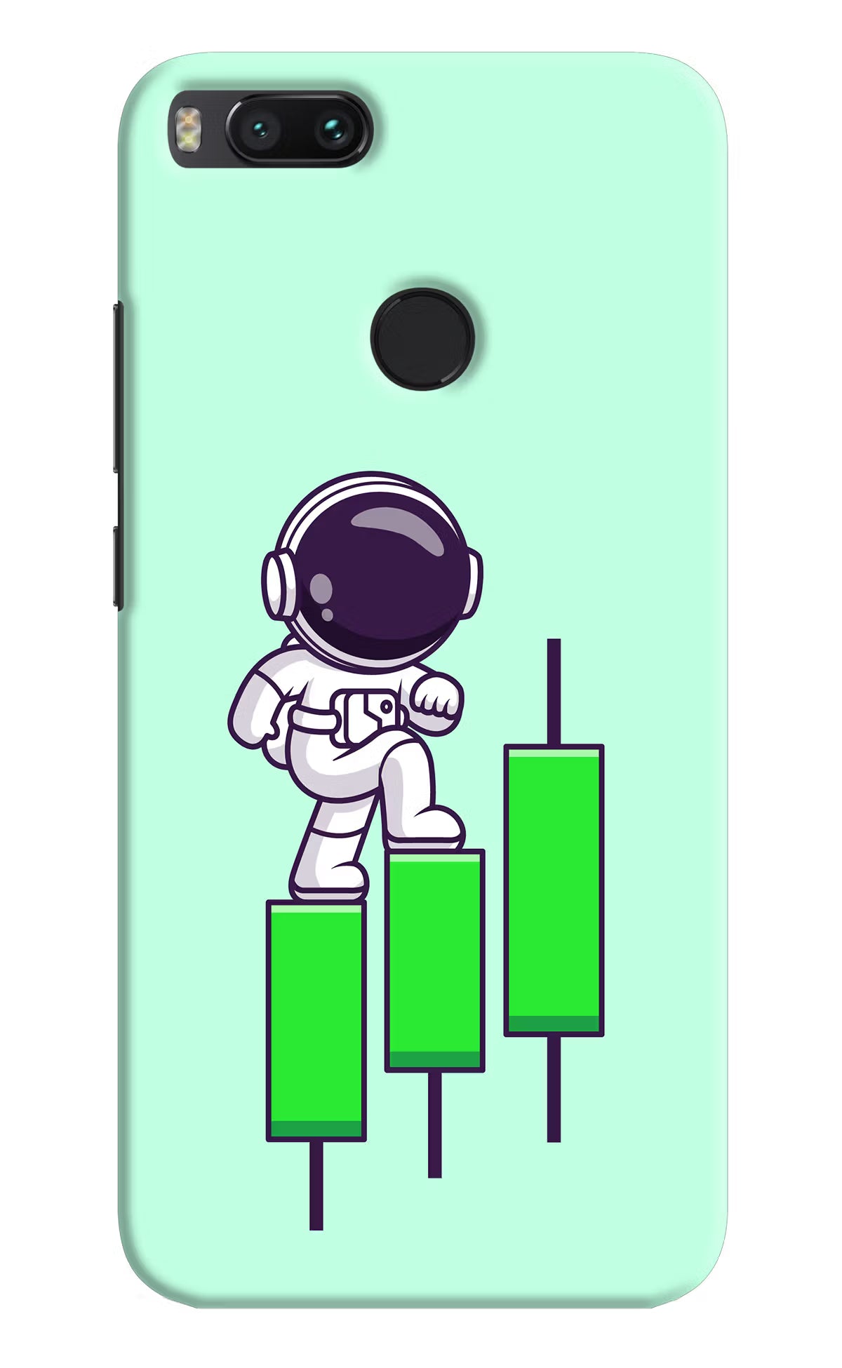 Astronaut Trader Mi A1 Hard Case Back Cover by Casekaro