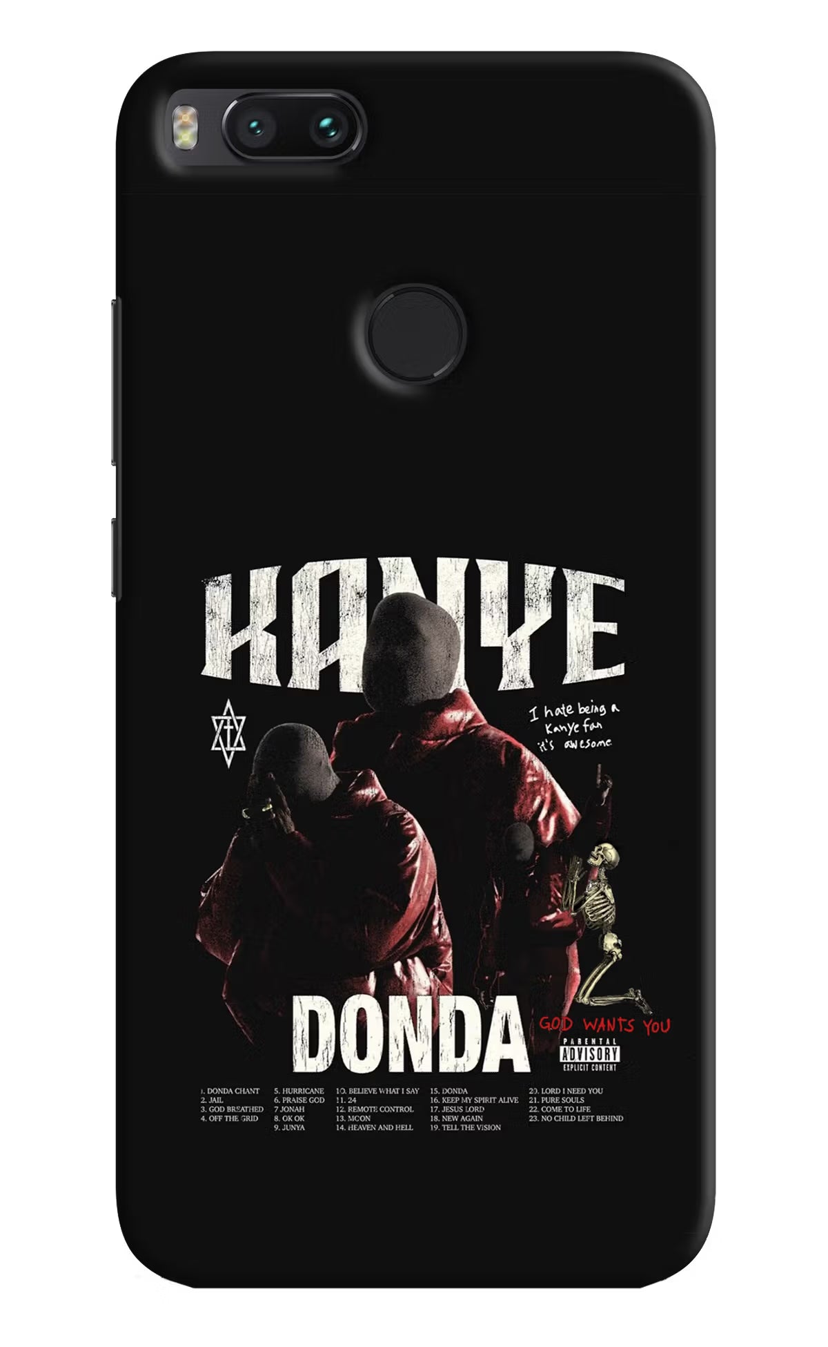 Donda Kanye West Mi A1 Hard Case Back Cover by Casekaro