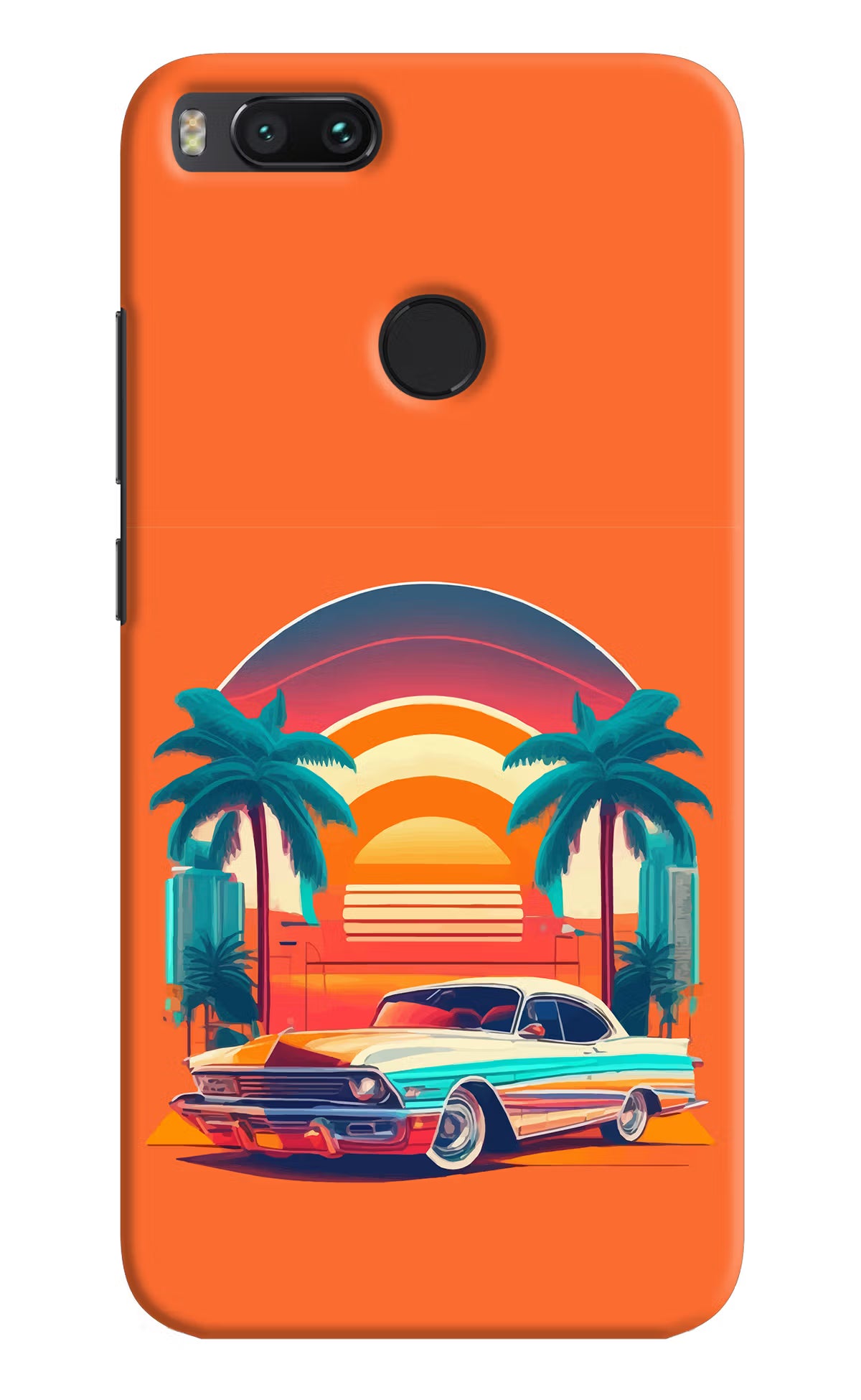 Palm Drive 80s Mi A1 Hard Case Back Cover by Casekaro