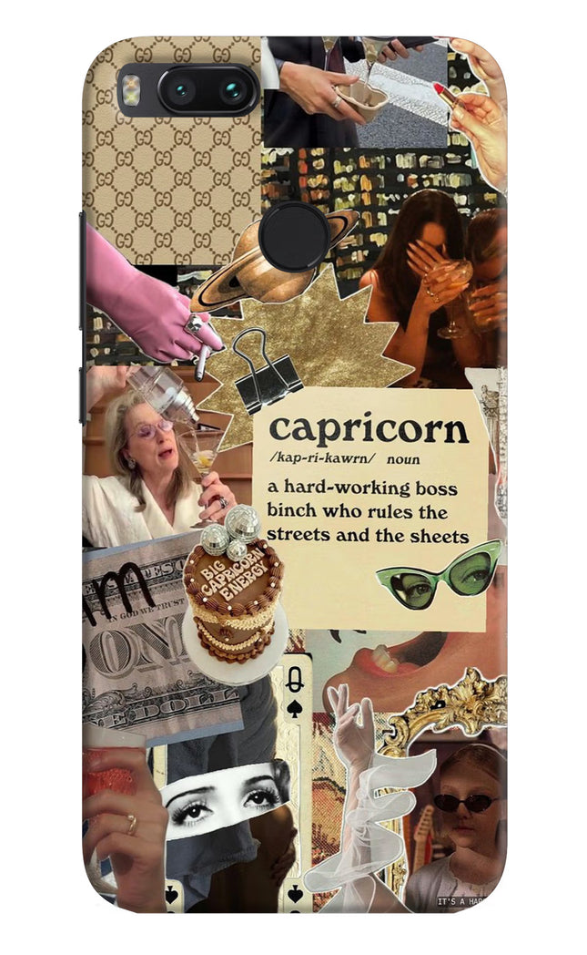 Capricorn Zodiac Mi A1 Hard Case Back Cover by Casekaro