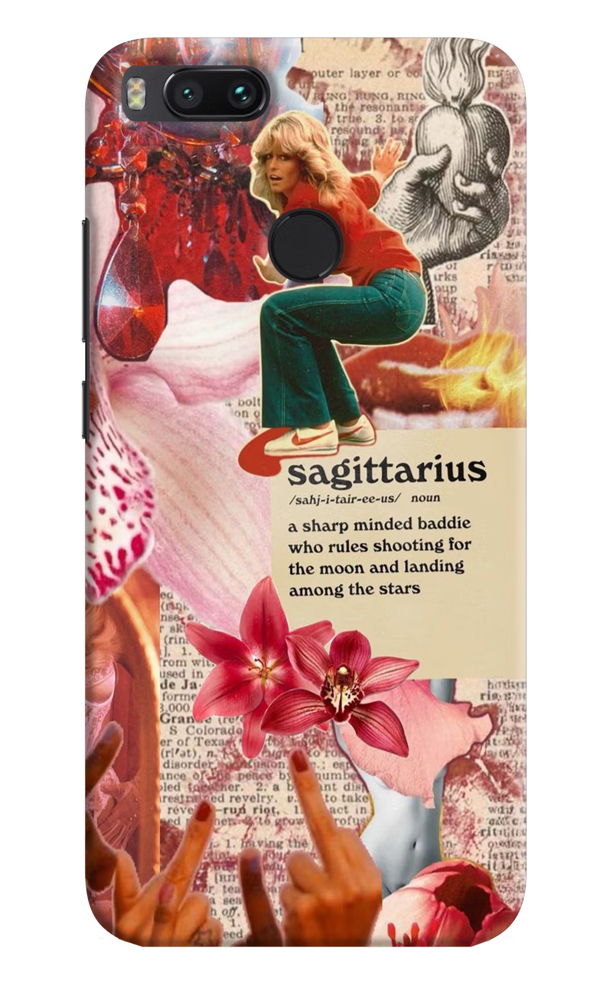 Sagittarius Zodiac Mi A1 Hard Case Back Cover by Casekaro