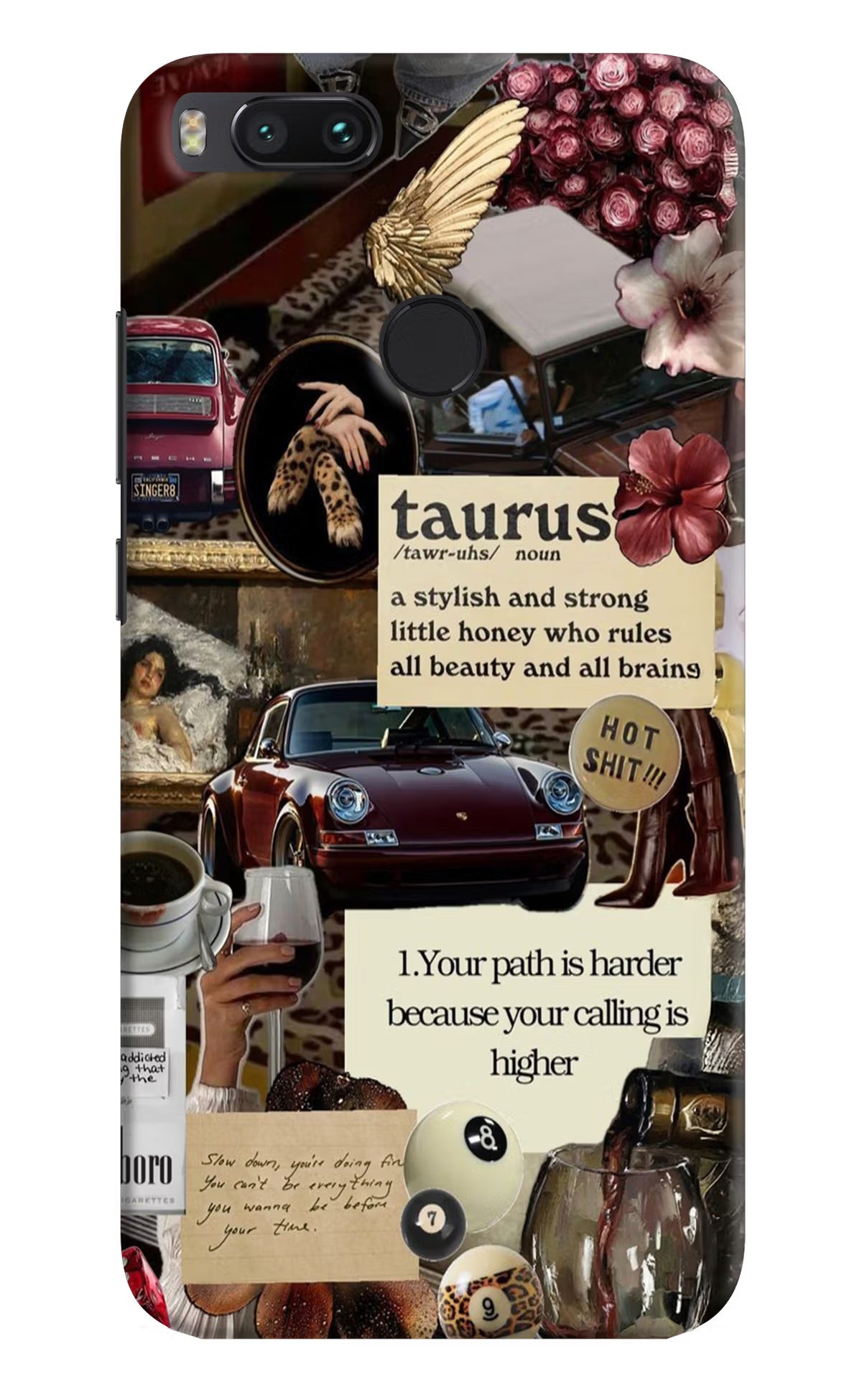 Taurus Zodiac Mi A1 Hard Case Back Cover by Casekaro