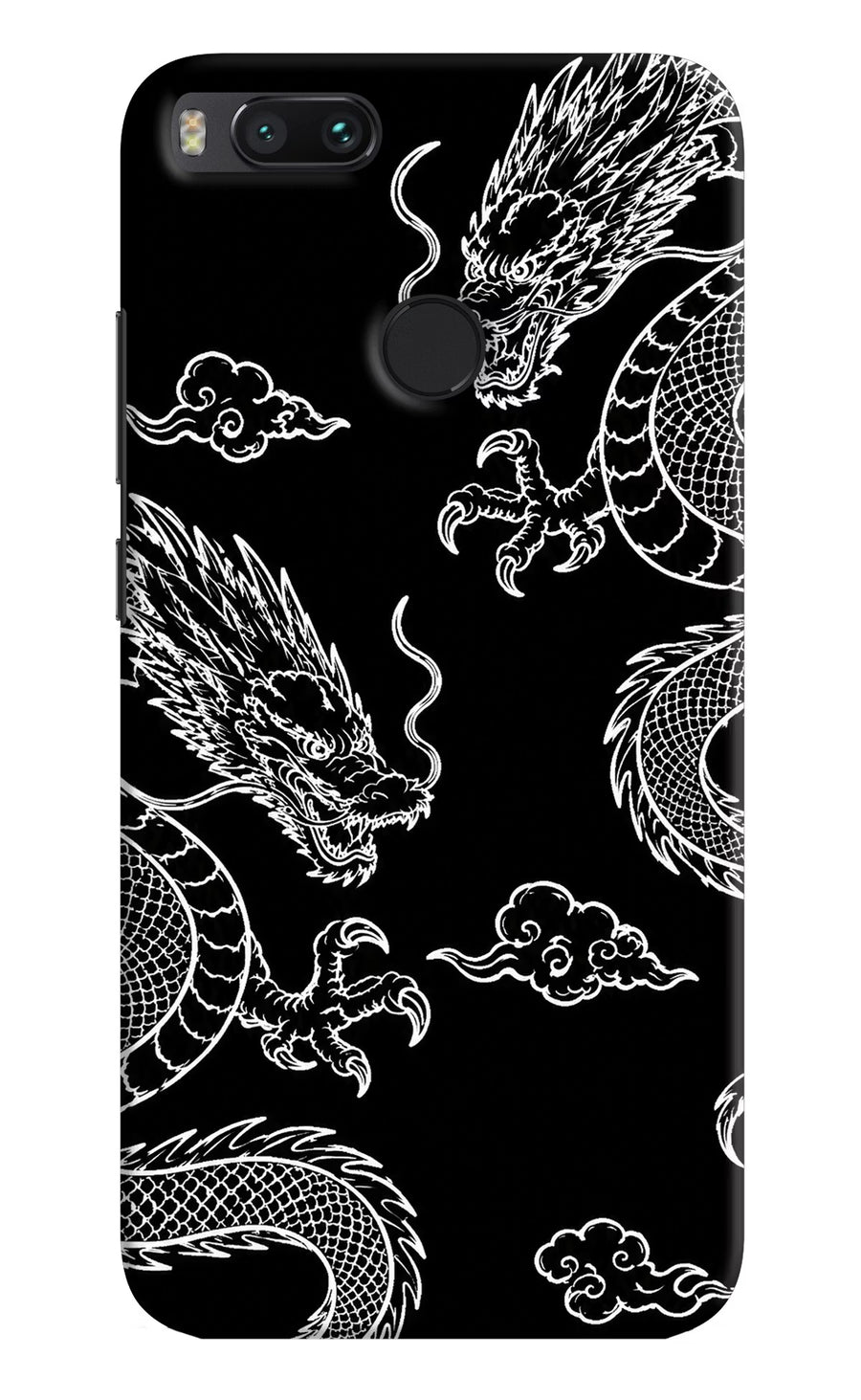 Twin Dragons Mi A1 Back Cover, Hard case