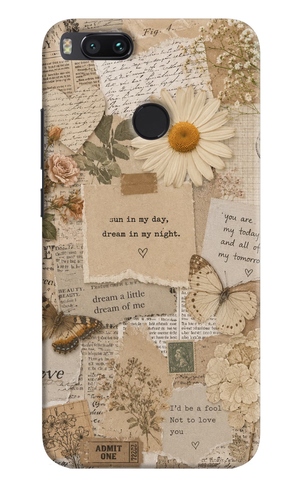 Vintage case Mi A1 Back Cover