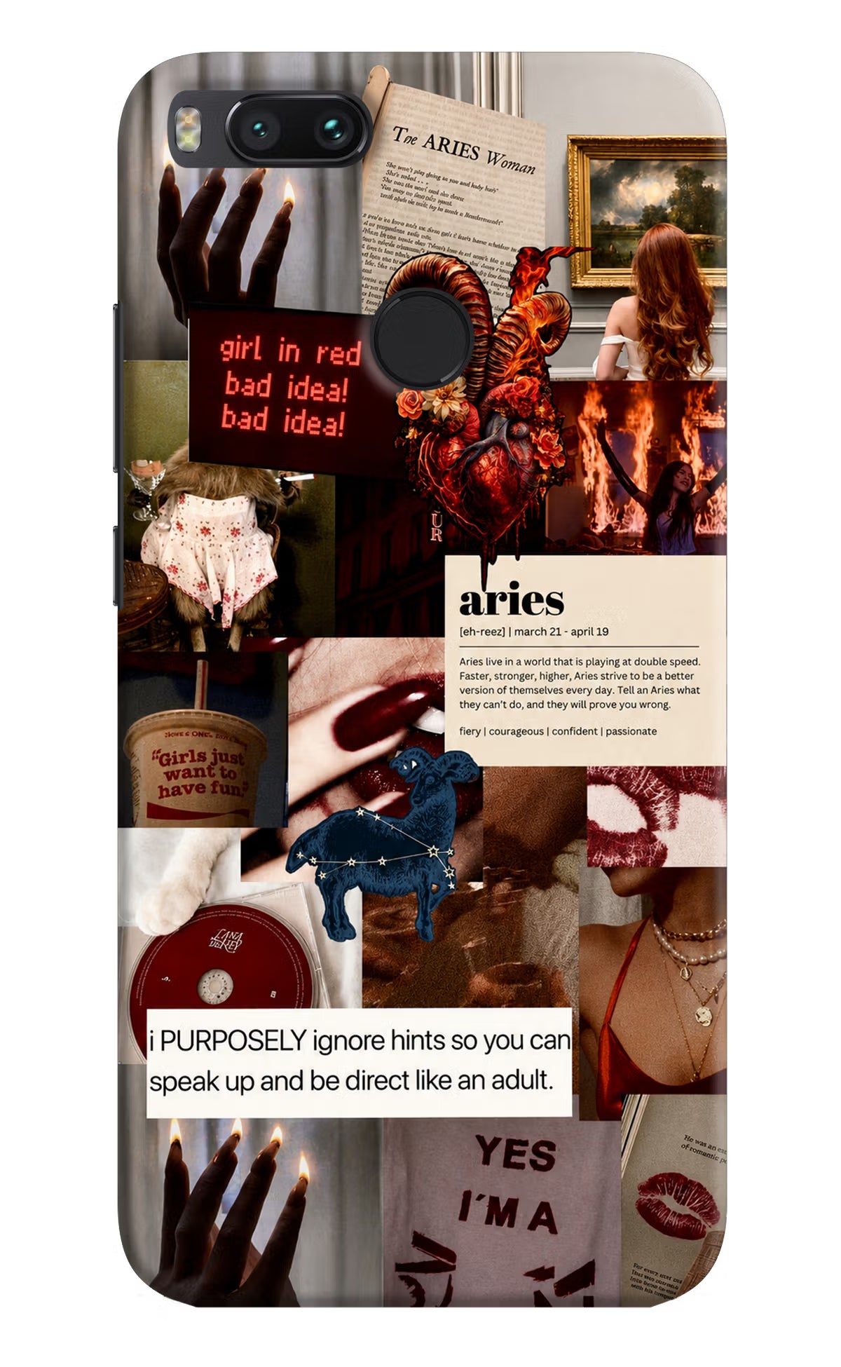Zodiac Aries Mi A1 Back Cover