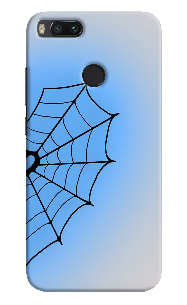 Blue Web Mi A1 Hard Case Back Cover by Casekaro