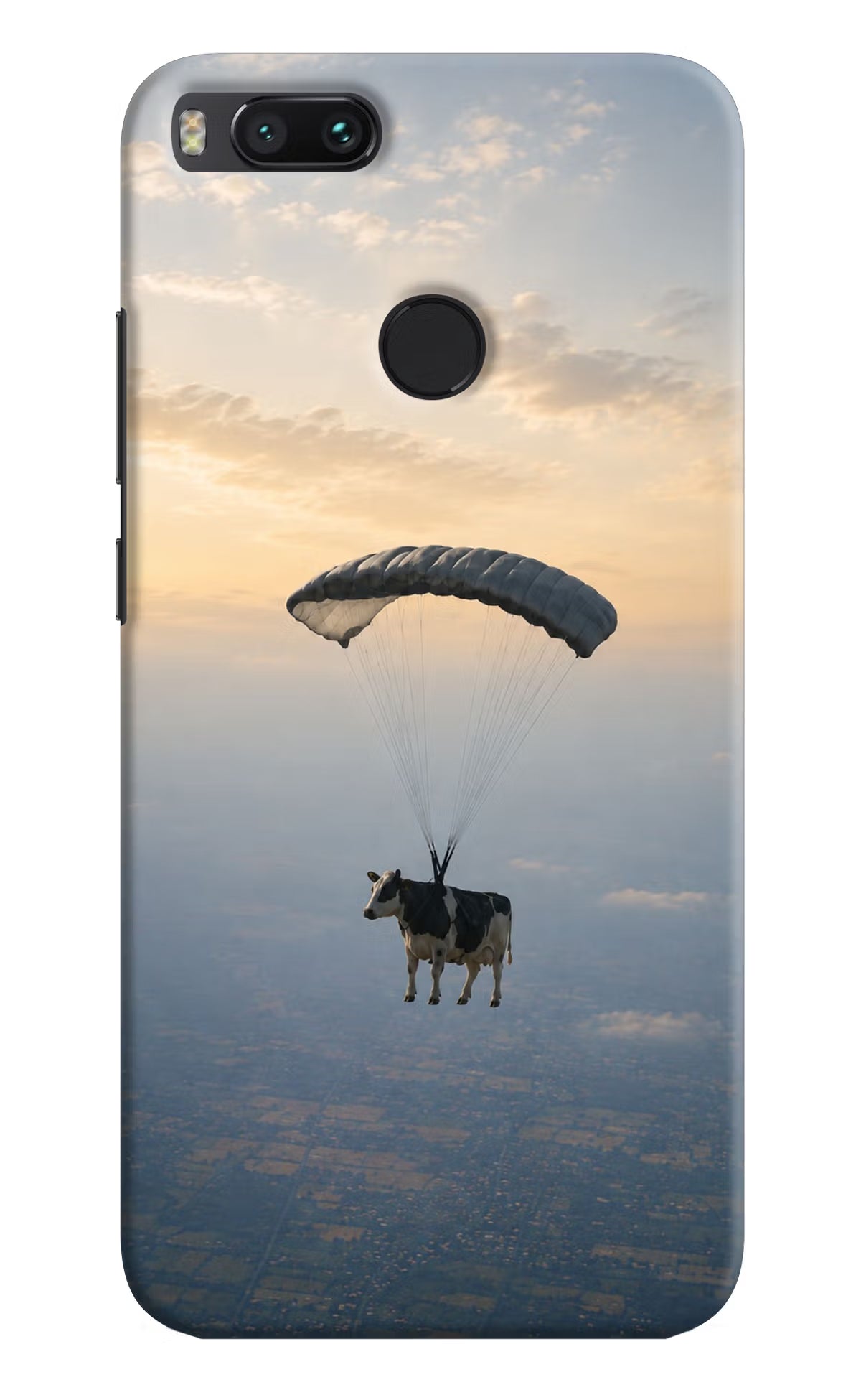 Skydiving Cow Mi A1 Back Cover