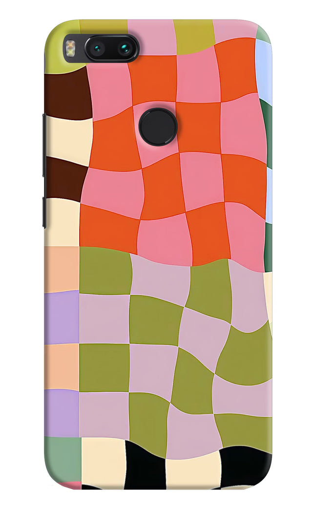 Wavy Grid Mi A1 Back Cover