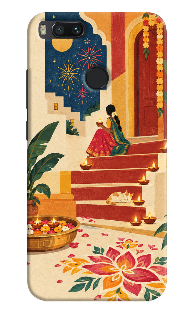 Diwali Rangoli Mi A1 Hard Case Back Cover by Casekaro