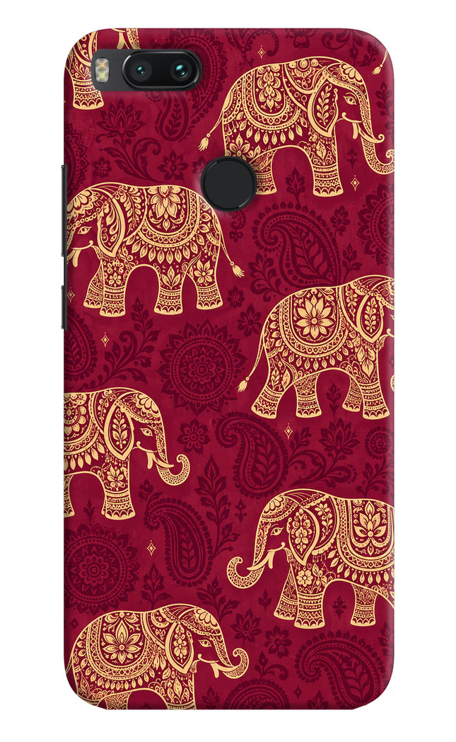 Maroon Elephant Mi A1 Hard Case Back Cover by Casekaro