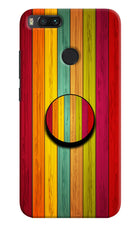 Multicolor Wooden Mi A1 Pop Case by Casekaro