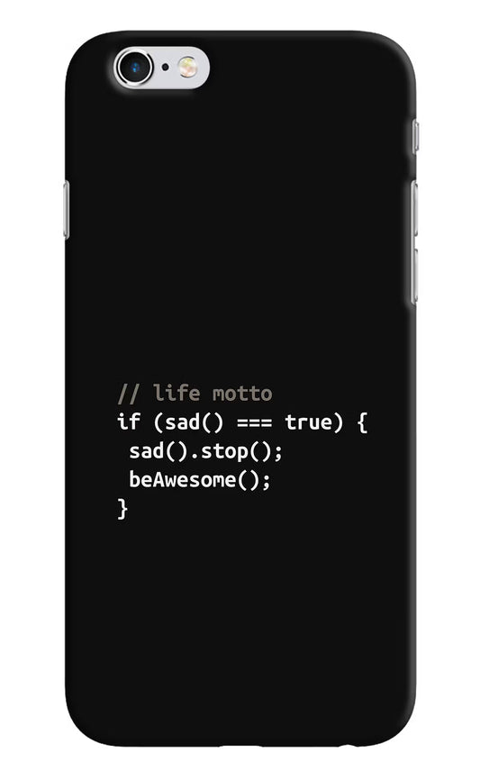 Life Motto Code iPhone 6/6s Hard Case Back Cover by Casekaro