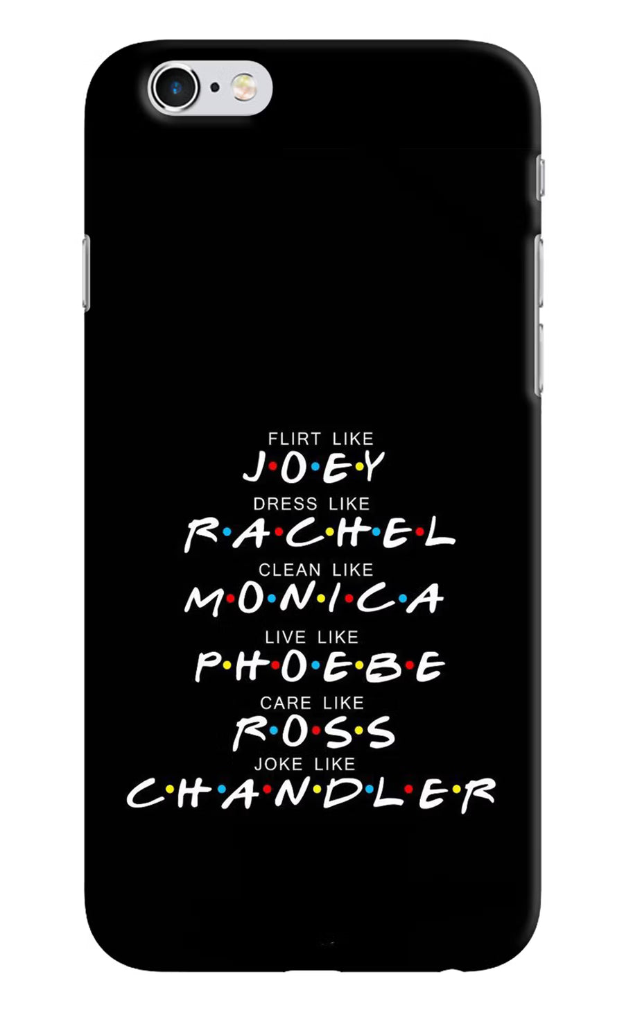 FRIENDS Character iPhone 6/6s Back Cover, Hard case