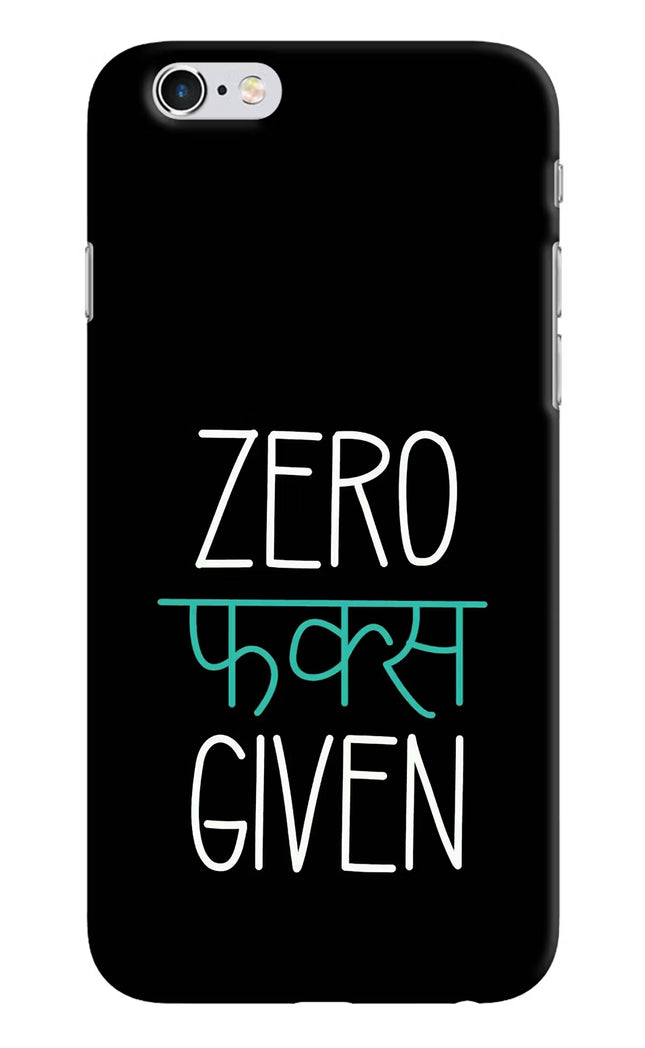 Zero Fucks Given iPhone 6/6s Hard Case Back Cover by Casekaro