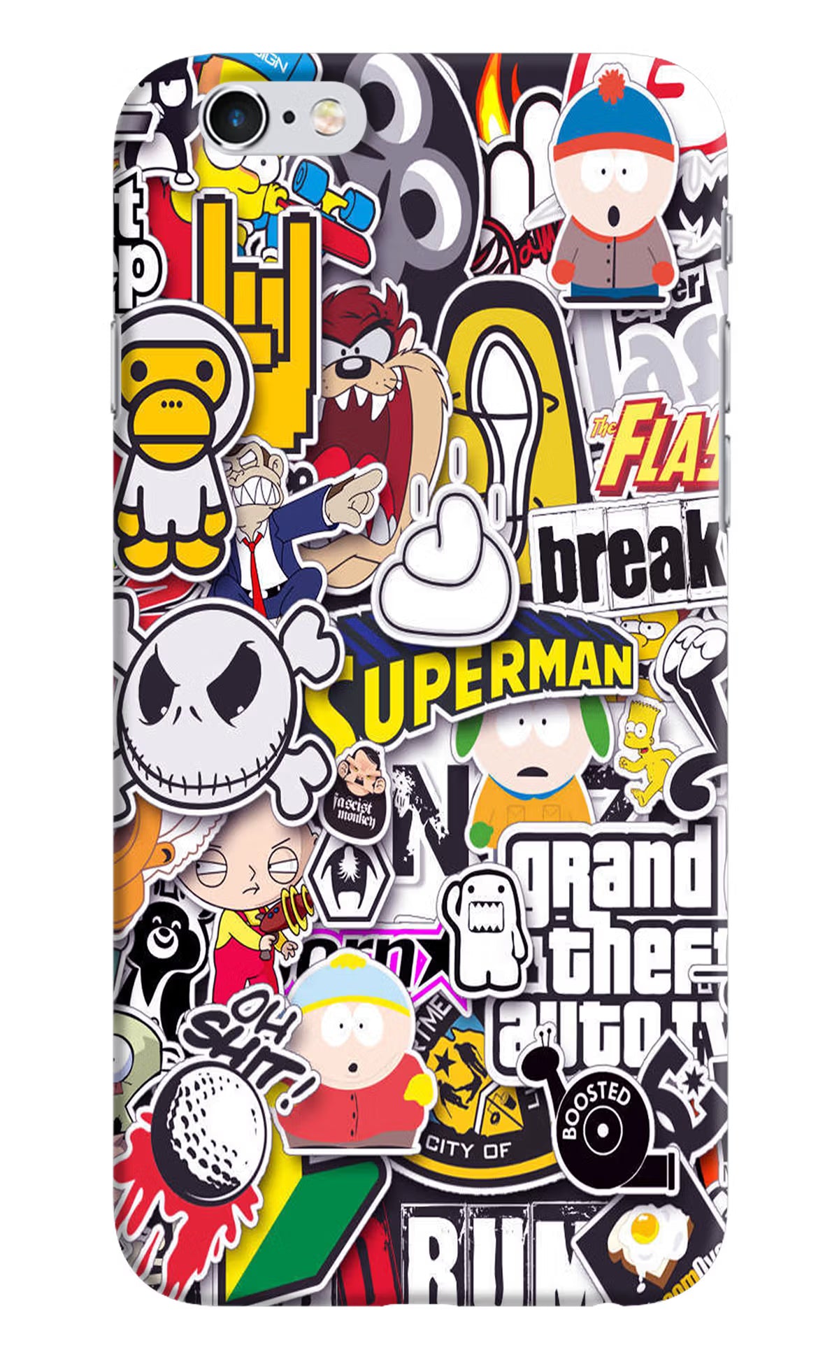 Sticker Bomb iPhone 6/6s Hard Case Back Cover by Casekaro