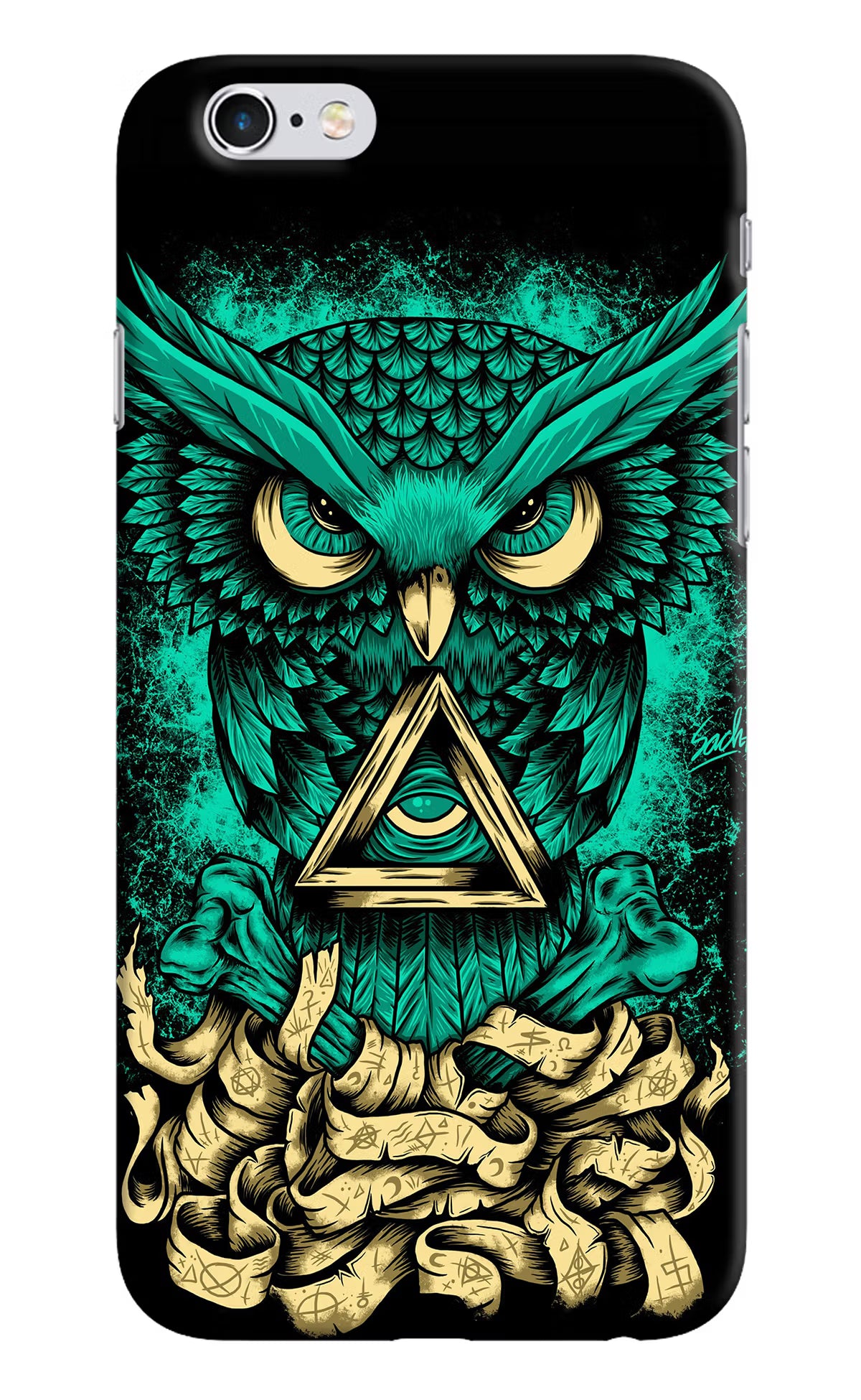Green Owl iPhone 6/6s Hard Case Back Cover by Casekaro