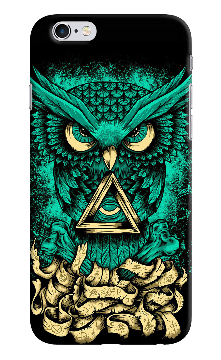 Green Owl iPhone 6/6s Back Cover, Hard case