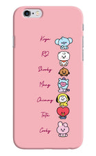 BTS names iPhone 6/6s Hard Case Back Cover by Casekaro