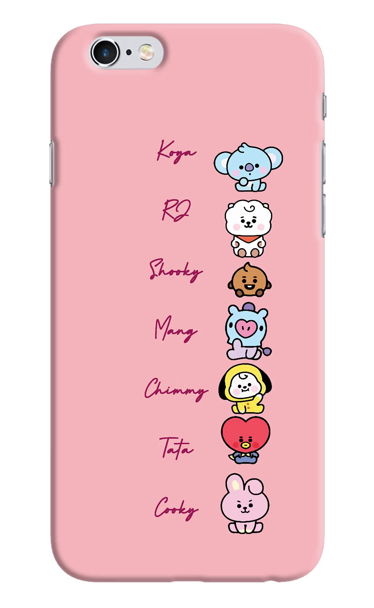 BTS names iPhone 6/6s Hard Case Back Cover by Casekaro