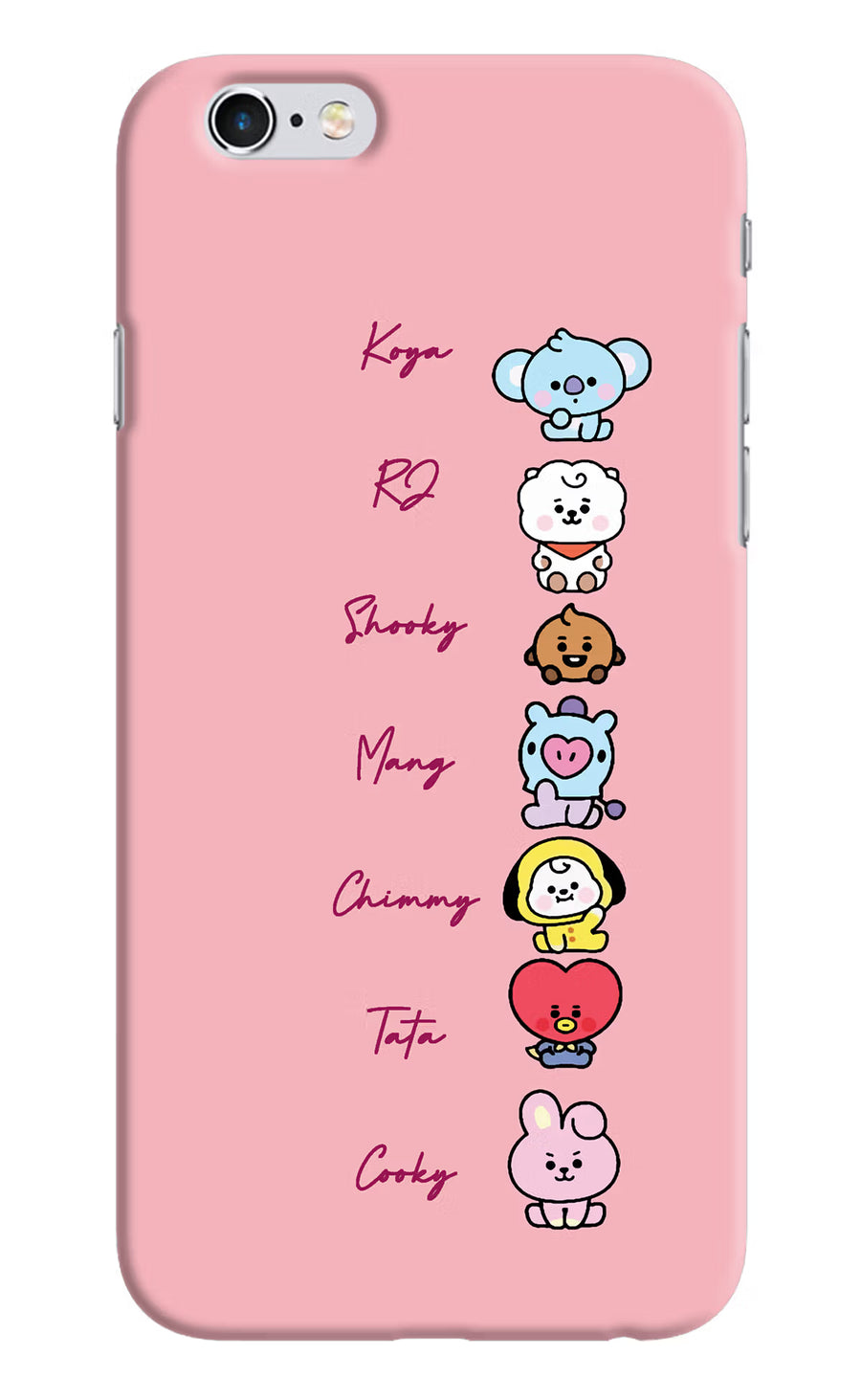 BTS names iPhone 6/6s Back Cover, Hard case