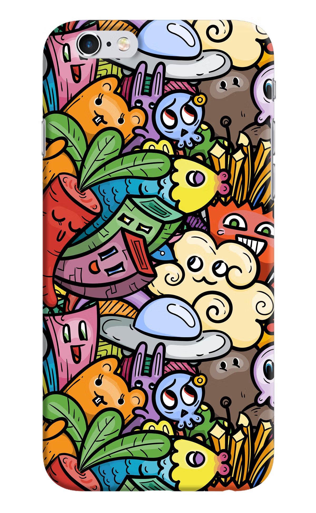 Veggie Doodle iPhone 6/6s Hard Case Back Cover by Casekaro