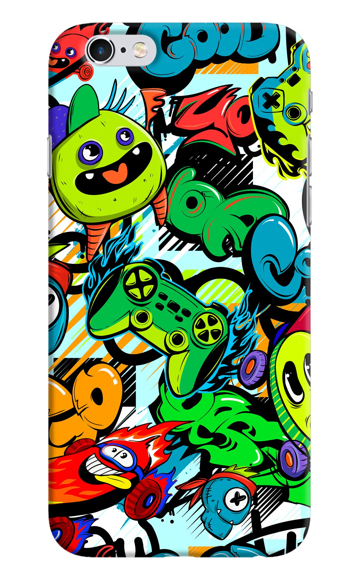 Game Doodle iPhone 6/6s Hard Case Back Cover by Casekaro