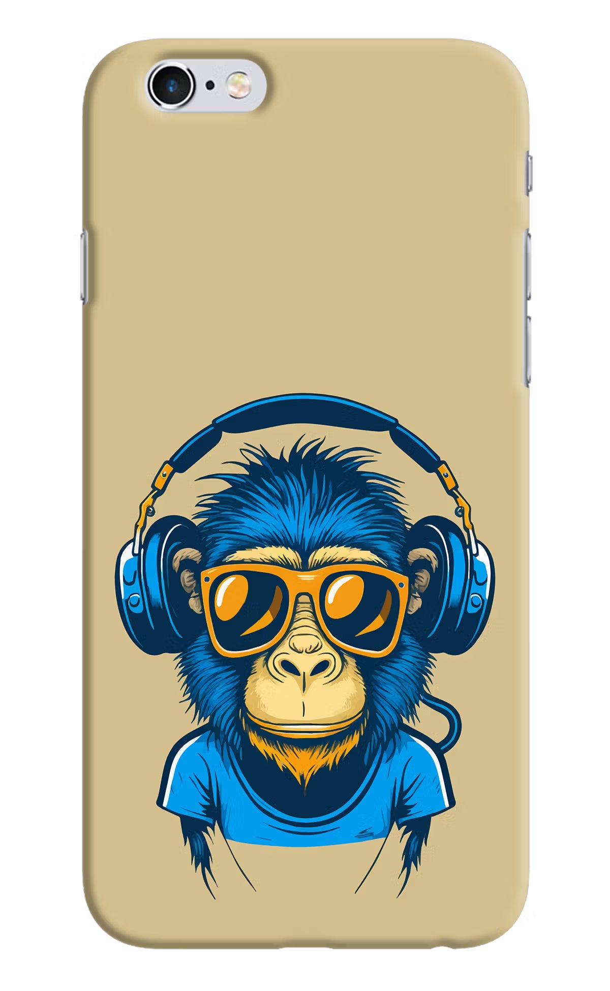 Monkey Headphone iPhone 6/6s Hard Case Back Cover by Casekaro