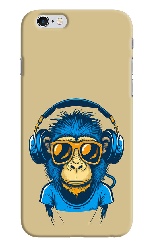 Monkey Headphone iPhone 6/6s Hard Case Back Cover by Casekaro