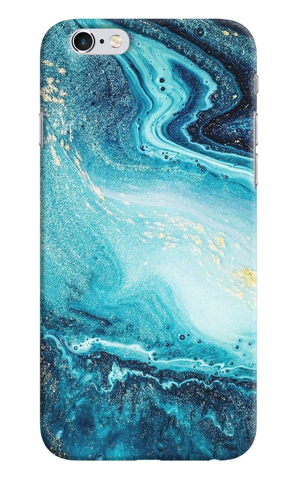 Blue Glitter Marble iPhone 6/6s Hard Case Back Cover by Casekaro