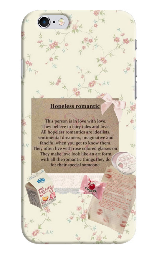 Hopeless Romantic iPhone 6/6s Hard Case Back Cover by Casekaro
