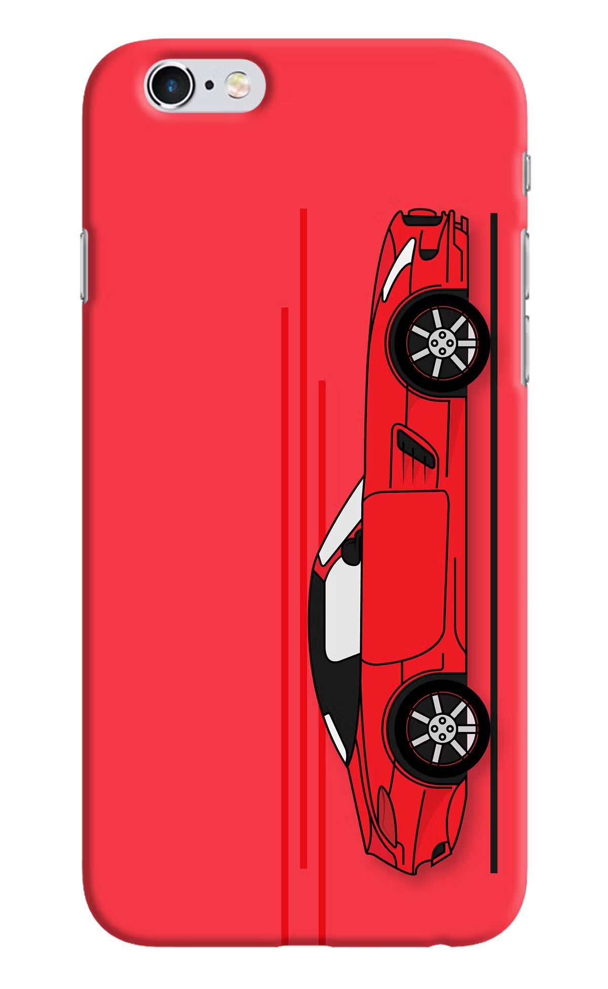 Red Velocity iPhone 6/6s Hard Case Back Cover by Casekaro
